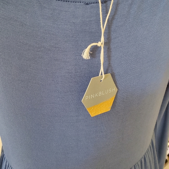 💙 Pinkblush Blue Gown XL Maternity NWT - Picture 3 of 6